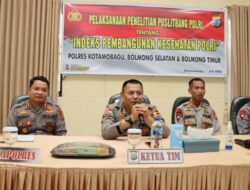 Kepada Polres Kotamobagu dan Polres se-BMR, Puslitbang Polri Lakukan Penelitian Indeks Pembangunan Kesehatan Polri