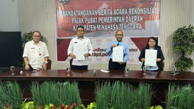 Gandeng KPPN dan Pemda, KPP Kotamobagu Gelar Rekonsiliasi Pajak