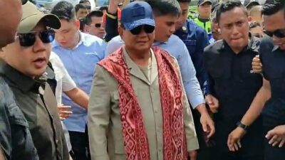 Kedatangan Kampanye Calon Presiden Prabowo Subianto di Manado Langoan