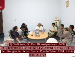 Partisipasi Pj. Wali Kota Asripan Nani dalam Persiapan Rekapitulasi Hasil Pemilu 2024 di Kota Kotamobagu