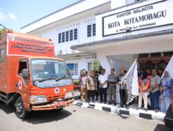 Wali Kota Kotamobagu Lepas Bantuan untuk Korban Letusan Gunung Ruang di Sitaro