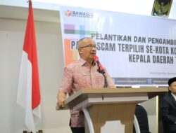 Pj. Wali Kota Kotamobagu Resmi Lantik Panwaslu Kecamatan, Dorong Pelaksanaan Pilkada yang Adil dan Transparan