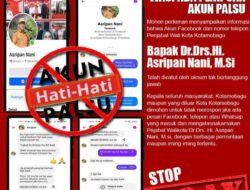 Imbauan Penting: Waspada Terhadap Akun Facebook Palsu yang Mencatut Nama Pj. Wali Kota Kotamobagu