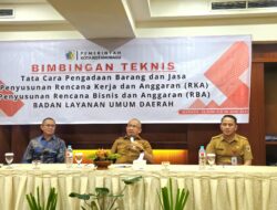 Pj. Wali Kota Kotamobagu Resmi Buka Bimbingan Teknis Pengadaan Barang dan Jasa serta Penyusunan RKA dan RBA di Manado