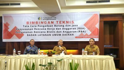 Pj. Wali Kota Kotamobagu Resmi Buka Bimbingan Teknis Pengadaan Barang dan Jasa serta Penyusunan RKA dan RBA di Manado