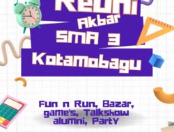 Reuni Akbar SMA Negeri 3 Kotamobagu Siap Meriah, Catat Tanggalnya!