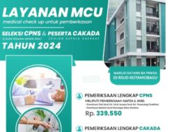 RSUD Kotamobagu Buka Layanan Medical Check Up Spesial untuk CPNS dan Cakada Pilkada 2024