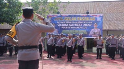 Kapolres Kotamobagu Pimpin Apel Gelar Pasukan Operasi Zebra Samrat 2024