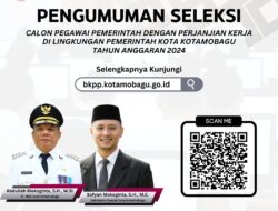 Pengumuman Seleksi Calon Pegawai Pemerintah dengan Perjanjian Kerja di Lingkungan Pemerintah Kota Kotamobagu Tahun Anggaran 2024