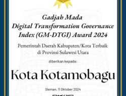 Terbaik se-Sulut dalam Transformasi Digital, Pemkot Kotamobagu Raih GM-DTGI Award 2024