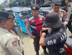 Parkir Liar Resahkan Pengunjung Toko, Satuan Samapta Polres Kotamobagu Amankan 8 Orang