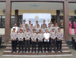 Kapolres Kotamobagu Pimpin Upacara Serah Terima Jabatan Kabagren dan Kabaglog
