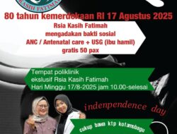 HUT ke-80 RI, RSIA Kasih Fatimah Gelar Baksos Pemeriksaan Ibu Hamil Gratis