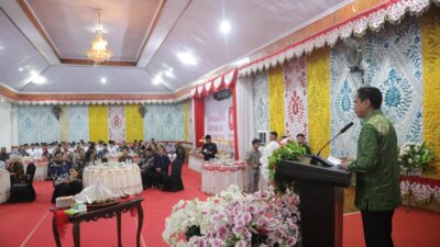 Wali Kota dan Wakil Wali Kota Kotamobagu Bersama Forkopimda Hadiri Malam Resepsi Kenegaraan HUT ke-80 RI