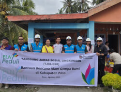 PLN Salurkan 100 Paket Sembako untuk Warga Terdampak Gempa di Poso