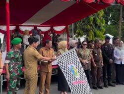 Wali Kota dan Wakil Wali Kota Kotamobagu Bersama Forkopimda Lepas Defile Pasukan dan Pawai Pembangunan HUT ke-80 RI