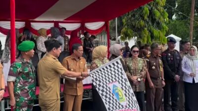 Wali Kota dan Wakil Wali Kota Kotamobagu Bersama Forkopimda Lepas Defile Pasukan dan Pawai Pembangunan HUT ke-80 RI