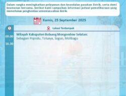 PLN UP3 Kotamobagu Lakukan Pemeliharaan Jaringan, Listrik di Bolsel Padam Sementara