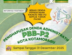 Pemkot Kotamobagu Hapus Denda Administrasi PBB hingga 31 Desember 2025