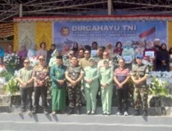 Dirgahayu HUT TNI KE-80  KODIM 1303 Kotamobagu Dilaksanakan di Alun-alun Boki Hotinimbang Kotamobagu