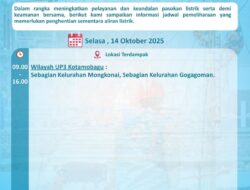 PLN UP3 Kotamobagu Lakukan Pemeliharaan Jaringan, Listrik di Mongkonai dan Gogagoman Sementara Dihentikan