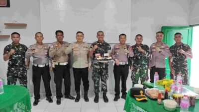 TNI–Polri Kompak! Polres Kotamobagu Beri Kejutan Spesial HUT TNI ke-80 di Kipan C Yonif 713/Satya Tama