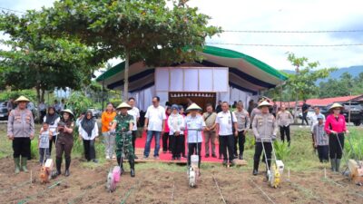 Kapolres dan Wali Kota Kotamobagu Kompak Pimpin Penanaman Jagung Serentak Dukung Swasembada Pangan Nasional