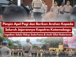 Kapolres Kotamobagu Tekankan Hidup Sederhana, Ingatkan Personel Jauhi Sifat Hedonisme
