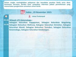PLN UP3 Kotamobagu Lakukan Pemeliharaan Jaringan, Pasokan Listrik di Sejumlah Kelurahan Akan Terdampak Sementara