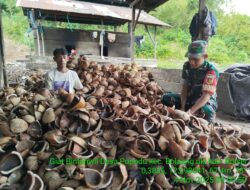 Wujud Kepedulian TNI, Babinsa Bantu Petani Tingkatkan Kualitas Kopra di Bolsel
