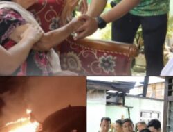 Kapolres Kotamobagu Tunjukkan Empati, Beri Dukungan Moril kepada Keluarga Korban Kebakaran di Tumobui