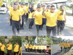 Kapolres Kotamobagu Pimpin Olahraga Pagi: Kobarkan Semangat dan Kesolidan Anggota dengan Warna Khas Polri