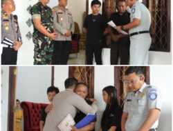 Kapolres dan Dandim 1303 Bolmong Kunjungi Rumah Duka Istri Prajurit TNI Korban Laka Lantas, Jasa Raharja Serahkan Santunan