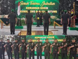 Danrem 131/Santiago Pimpin Sertijab Dandim 1303/Bolmong, Letkol Inf Manashe Lomo Resmi Emban Komando Baru