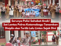 Serunya Polisi Sahabat Anak, Sat Lantas Polres Kotamobagu Tanamkan Disiplin Lalu Lintas Sejak Dini