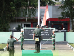 Pasi-Pers Kodim 1303/Bolmong Pimpin Upacara Senin, Tekankan Disiplin dan Tanggung Jawab Prajurit