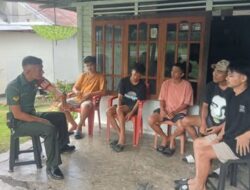 Babinsa Koramil 1303-09/Bolaang Rangkul Pemuda Desa Langagon Dua, Dorong Peran Positif Generasi Muda