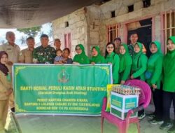 Sentuh Masa Depan Bangsa, Koramil Lolayan Gelar Bakti Sosial Peduli Kasih Atasi Stunting