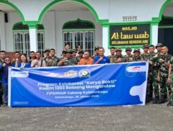 Jelang Ramadhan, Kodim 1303/Bolmong dan FIF Group Gotong Royong Percantik Masjid At-Tawwab
