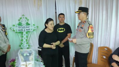 Wujud Empati dan Solidaritas, Wakapolres Kotamobagu Sambangi Personel yang Berduka