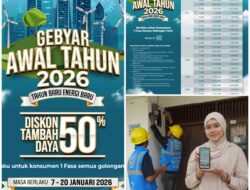 Gebyar Awal Tahun 2026, PLN Tebar Diskon 50 Persen Tambah Daya Lewat PLN Mobile
