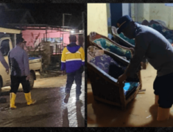 Gerak Cepat di Tengah Banjir: Kapolsek Johan Atang Pimpin Evakuasi 55 Rumah Terendam di Desa Bakan