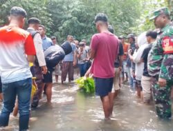 Warga Temukan Pria Tergeletak di Sungai Motoboi, Babinsa Koptu Moh. Junaedi Sigap Dampingi Proses Evakuasi