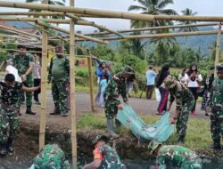 Gerakan Indonesia ASRI Bergema di Pasar Ambang, Dandim Manashe Lomo Pimpin Karya Bakti Bersama TNI-Polri dan Warga