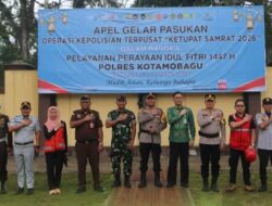 Dandim 1303/Bolmong Hadiri Apel Operasi Ketupat Samrat 2026 di Kotamobagu, TNI–Polri Siap Amankan Idul Fitri