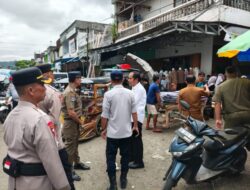 Tertibkan Lapak di Jalan Kartini, Kabag Ops Polres Kotamobagu Turun Langsung Pimpin Aksi Humanis